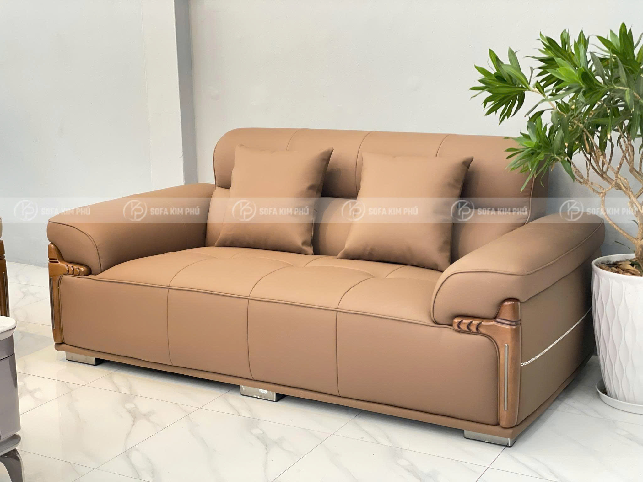 Sofa da 2 chỗ ngồi nhỏ gọn